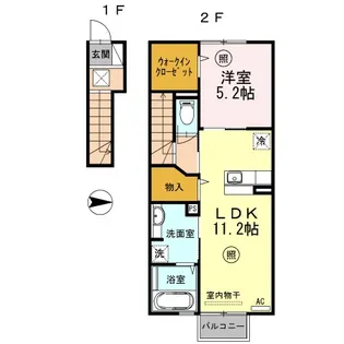 アルフィスタⅣ【2階】の間取り