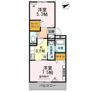 ウインドワード小羽山【2階】の間取り