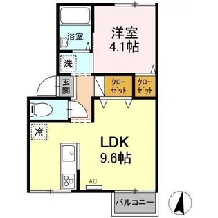 グリーンハイツ B棟【2階】の間取り