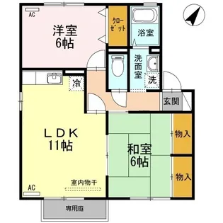 ディアコート A棟【1階】の間取り