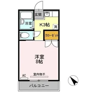 1Kの間取り画像