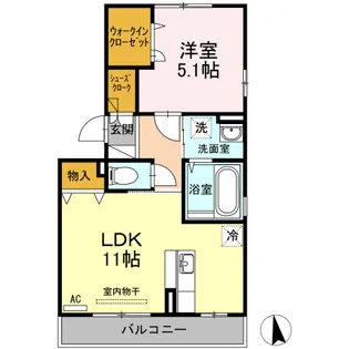 サルド セジュール【2階】の間取り