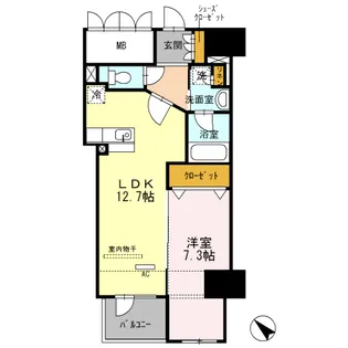 セントラルコートU【3階】の間取り