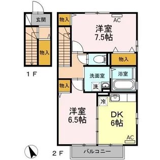 セジュールヴァンセンヌ B棟【2階】の間取り