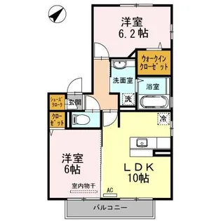 ミラカーサ Ⅱ棟【II201号室】の間取り