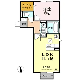 ルイーダ【1階】の間取り