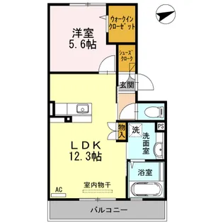 サニーホームズ A棟【2階】の間取り