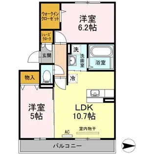 ドゥマンソレーユ【2階】の間取り