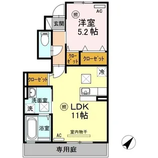 グランモアはら【1階】の間取り