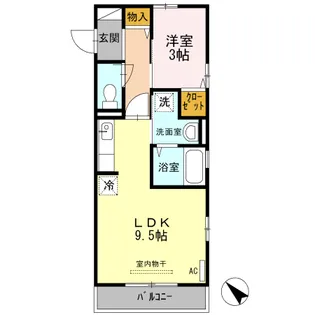 アドラーブル【3階】の間取り