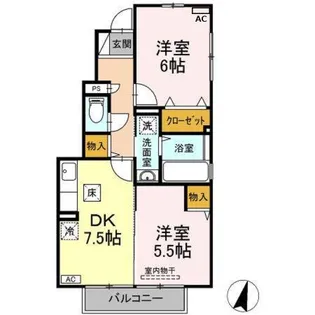 ラ・フェリシタ【1階】の間取り