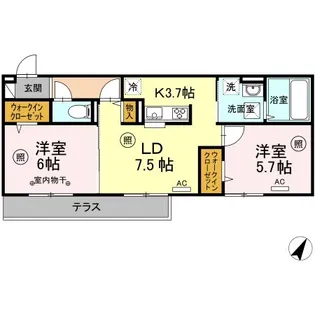 ヒルズライフ B棟【1階】の間取り