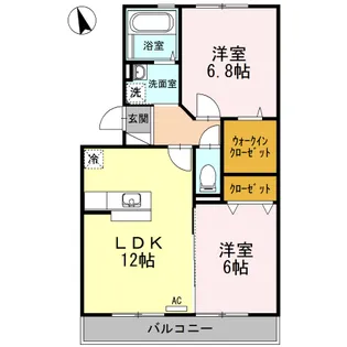 シャトーラトゥール Ⅰ棟【2階】の間取り