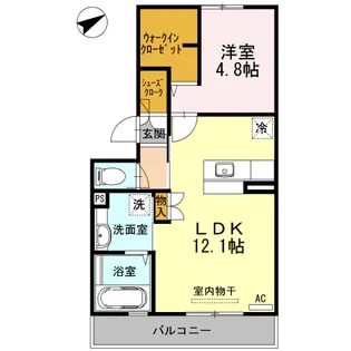 サウスヒルズ【2階】の間取り