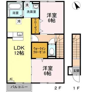 カントリーヒルズ東岐波【2階】の間取り