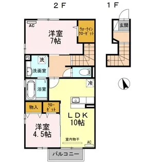 桐原第六ハイツ【2階】の間取り