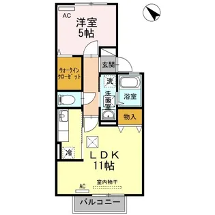 コンフォートヴィラ弐番館.【1階】の間取り