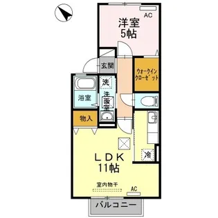 コンフォートヴィラ弐番館【1階】の間取り