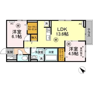 ヒルズライフ A棟【1階】の間取り