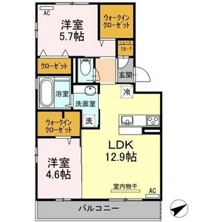 恩田ヒルズ【2階】の間取り