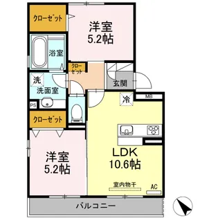 プランドール【2階】の間取り