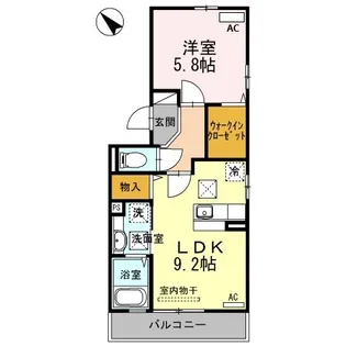 アンベリール【1階】の間取り