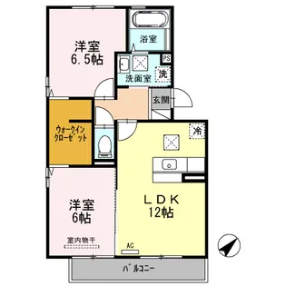 コージーコート東新川【1階】の間取り