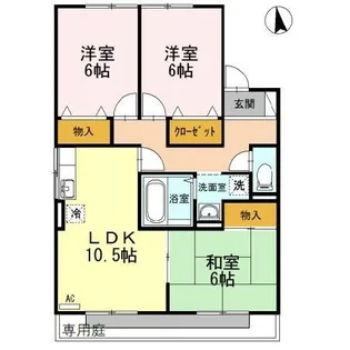 セジュールMIYABI【1階】の間取り