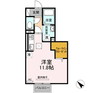 カレッジタウン E・F棟 F棟【1階】の間取り