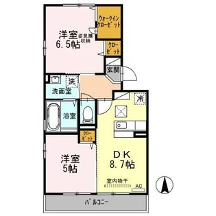 ドゥ ルミエール【1階】の間取り
