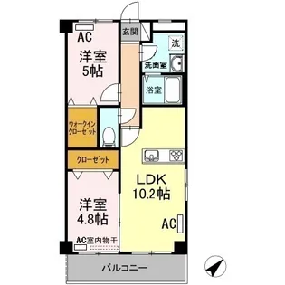 アートレジデンス聖蹟【2階】の間取り