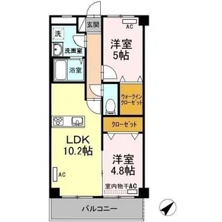 アートレジデンス聖蹟【2階】の間取り