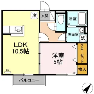 プライムプレサージ【202号室】の間取り