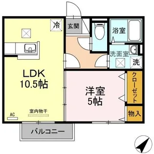 プライムプレサージ【1階】の間取り