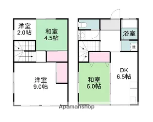 山口県宇部市大字際波【テラスハウス】の間取り
