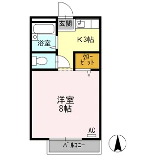 サンライフ向日葵【1階】の間取り
