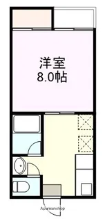 ブルーシャトー【206号室】の間取り