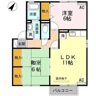 ディアコート B棟【2階】の間取り