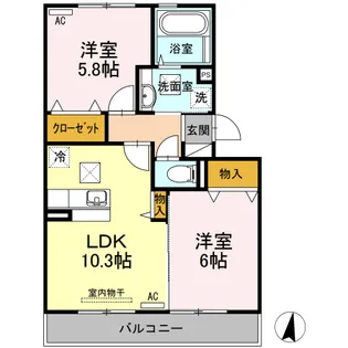 プラージュ【1階】の間取り