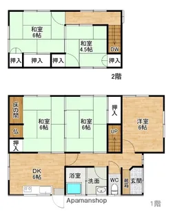 山口県宇部市開1丁目【一戸建】の間取り