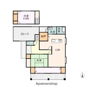 山口県宇部市浜田1丁目【一戸建】の間取り