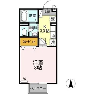 ジュネス・K【1階】の間取り