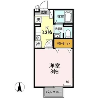 ジュネス・K【1階】の間取り