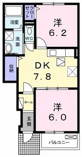 スリーネットアロウズコート Ⅱ【1階】の間取り