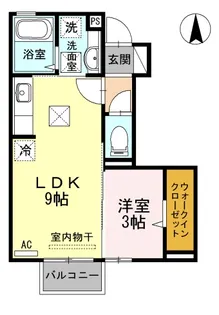 クレール シャトレー【1階】の間取り