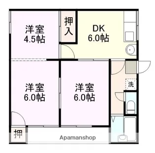 メゾンリベルテC棟(小野田)【C-2号室】の間取り