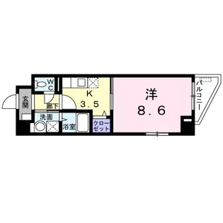 ローズガーデン【6階】の間取り