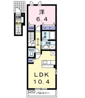 シエン アロザロ Ⅵ【2階】の間取り