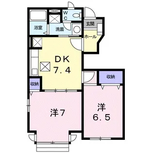 コモド ピアッツァA【1階】の間取り