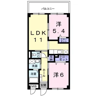 クラシカル・ヒル・ハーモニー【1階】の間取り